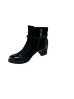 Redz F3924 black boot with side zip