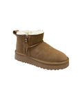 Yukon Belleville chestnut sheep leather fur boot