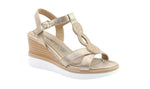 Heavenly feet Tranquil gold wedge