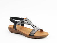 Heavenly Feet Pippa Black Sandal