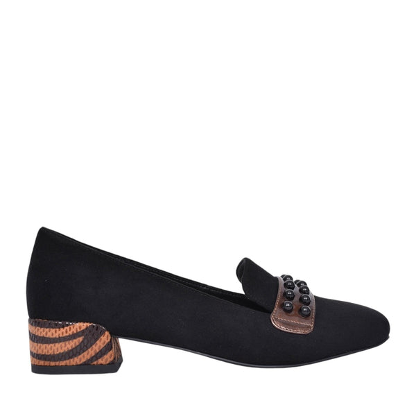 Dancing Matilda Tiger Print Black Loafers