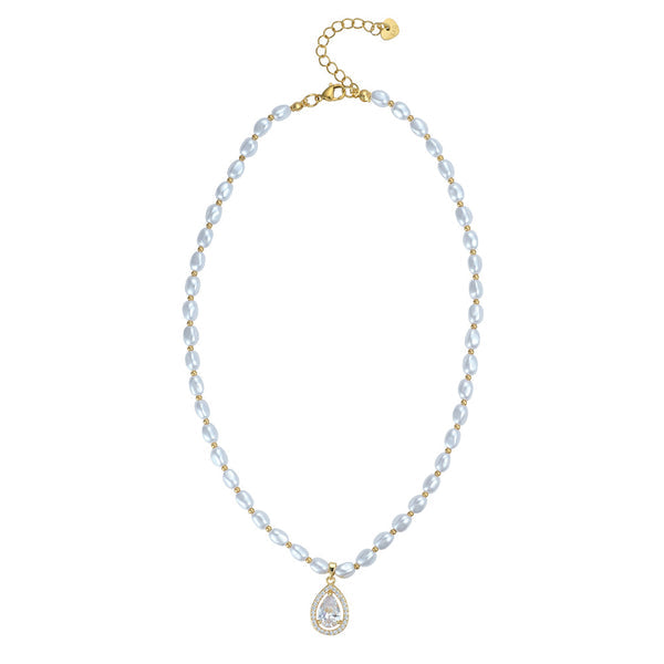 S321NMS Teardrop Pearl Necklace