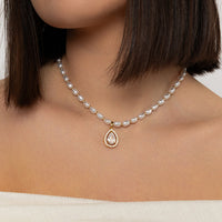 S321NMS Teardrop Pearl Necklace