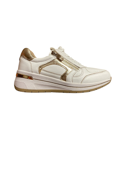 Caprice 23300 White Leather Trainers