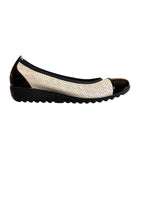 Caprice 22103 Black & Cream Ballet Pumps