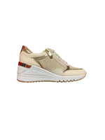 Marco Tozzi 23723 Cream & Gold Wedge Runners